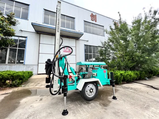 100m/130 Hydraulic Trailer Water Well Drilling Rig Borehole Water Drilling Machine